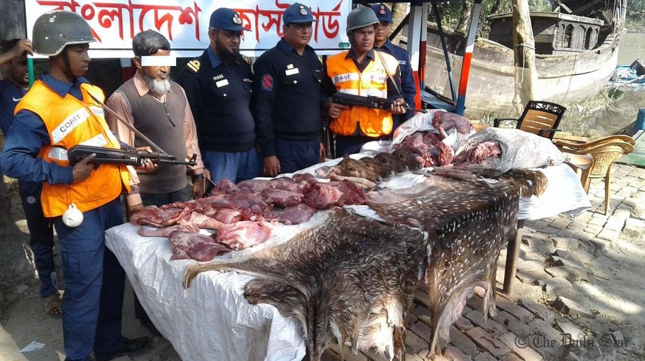 Image accompanying 120kgs of venison seized in Barguna