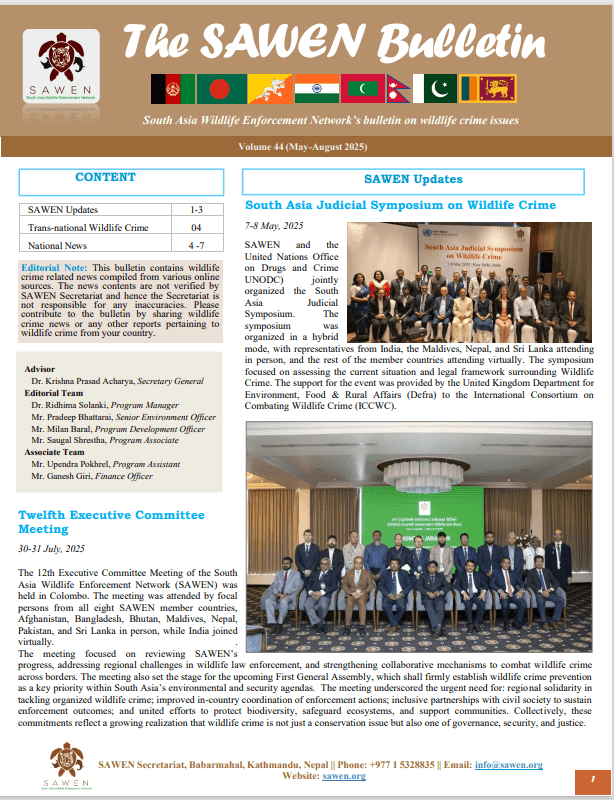 Cover of SAWEN Bulletin Volume 44